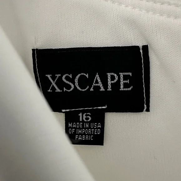 Exscape Flo One Shoulder Ruffle Dress Ivory Formal Spring Summer Event Size 16 - Picture 7 of 9